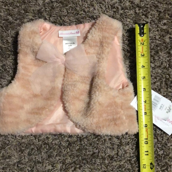 New Bonnie Jean Pink Soft Fur Vest Size 5 - Picture 10 of 10